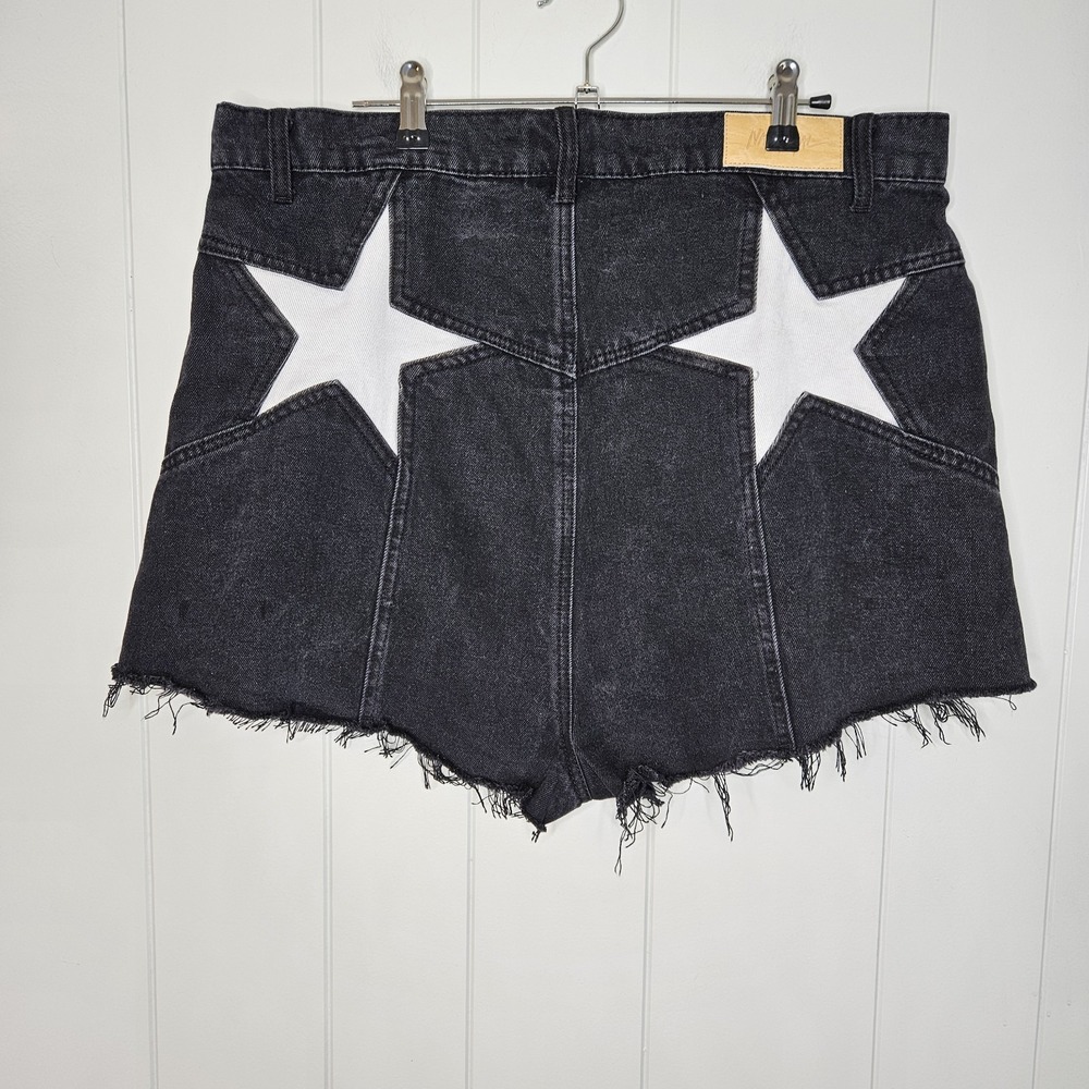 Nasty Girl Shorts Stars On Back Size 12 Denim Material